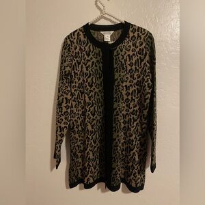 exclusively misook cardigan Cheetah Long Size M